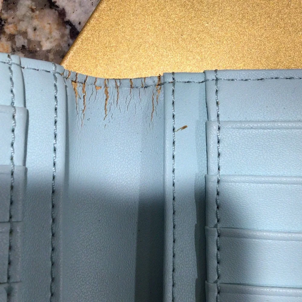 Kate Spade Aqua and Gold Wallet